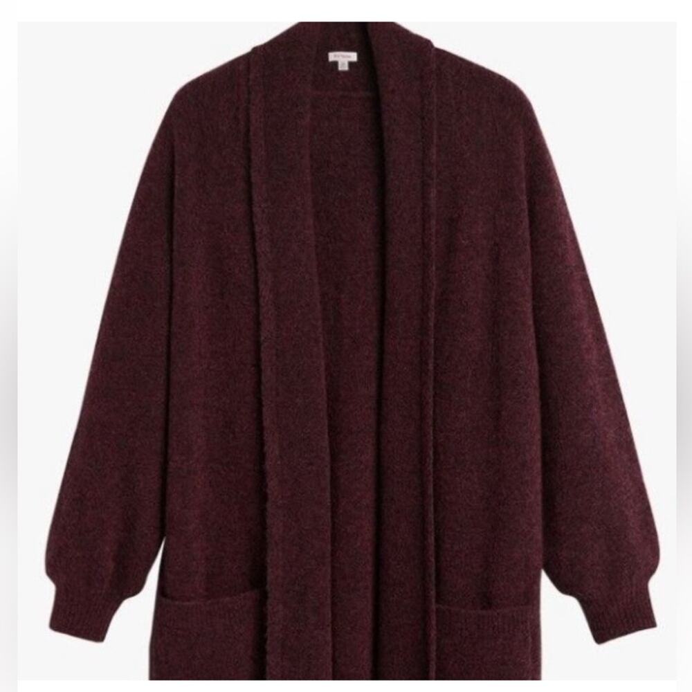 Cuyana wool yak hair cardigan sweater maroon size XS/S